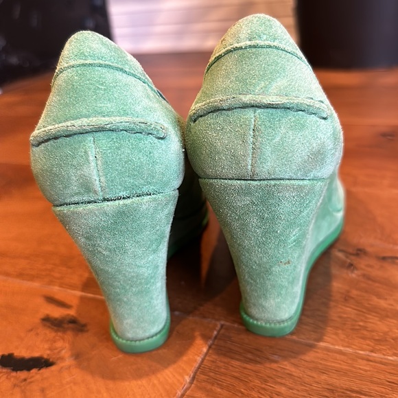Jeffery Sperry Top-Sider wedges Green Suede 8M - Picture 3 of 8